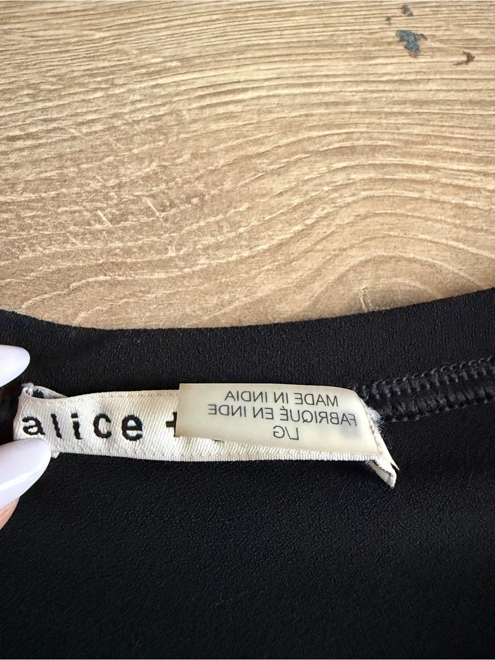 Alice + Olivia Delaina Embroidered Black Multicolor Long Sleeve Top